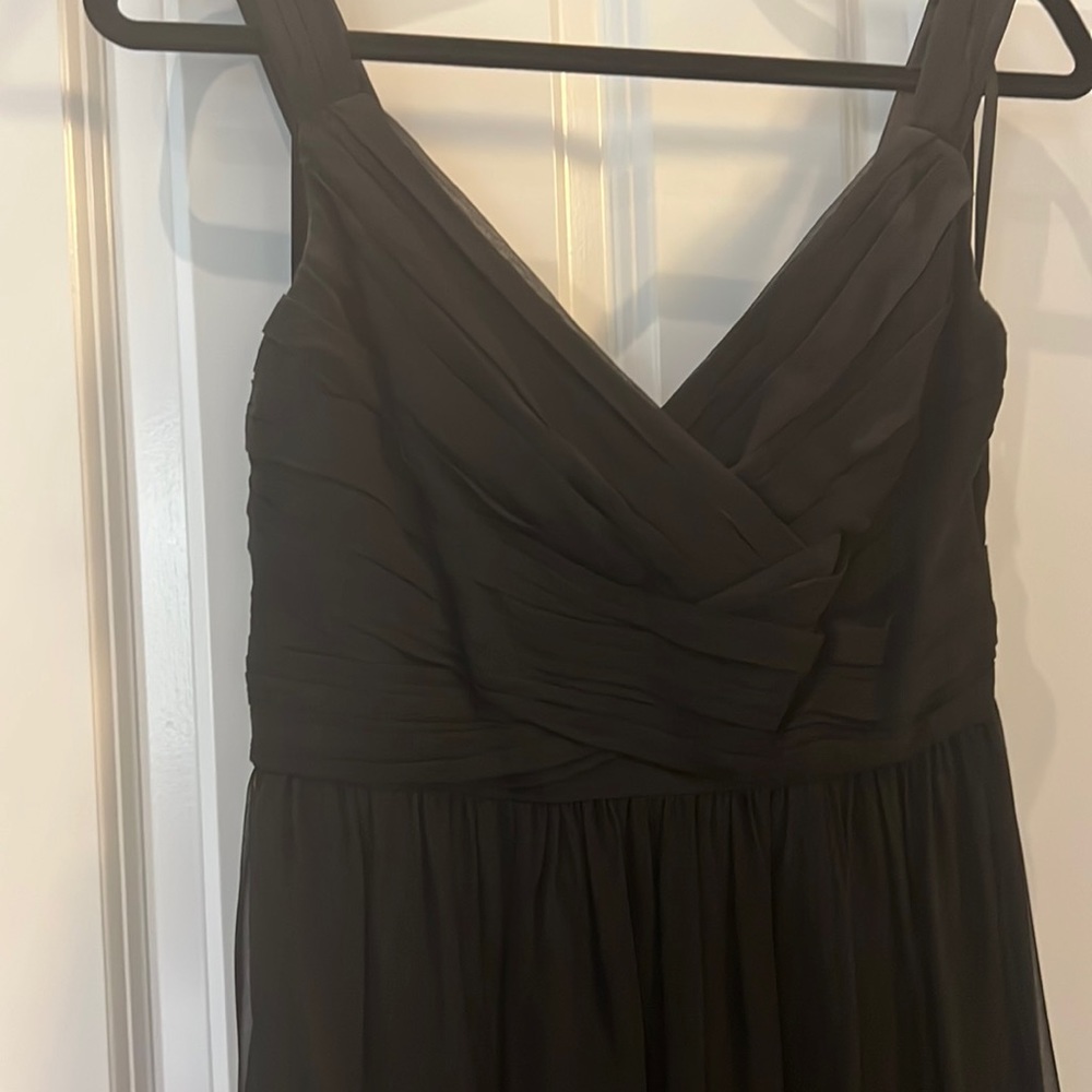 ann taylor chiffon black gown